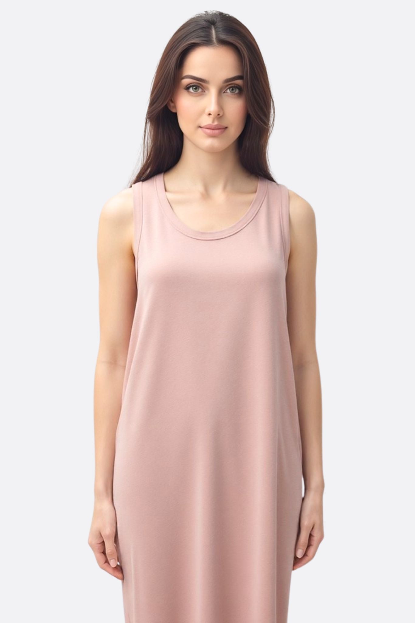 Powder Pink Flowing Maxi Dress
